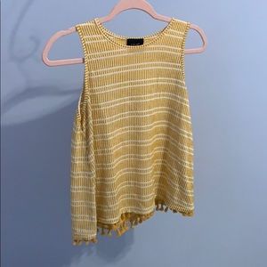 Yellow patterned tank top